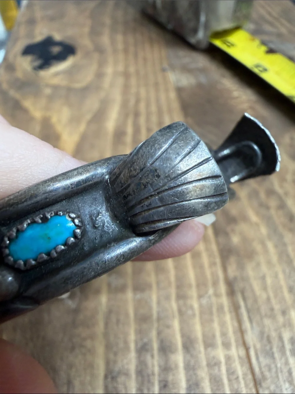 Vintage Sterling Silver Turquoise Watch Cuff